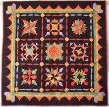 Kaleidoscope black quilt